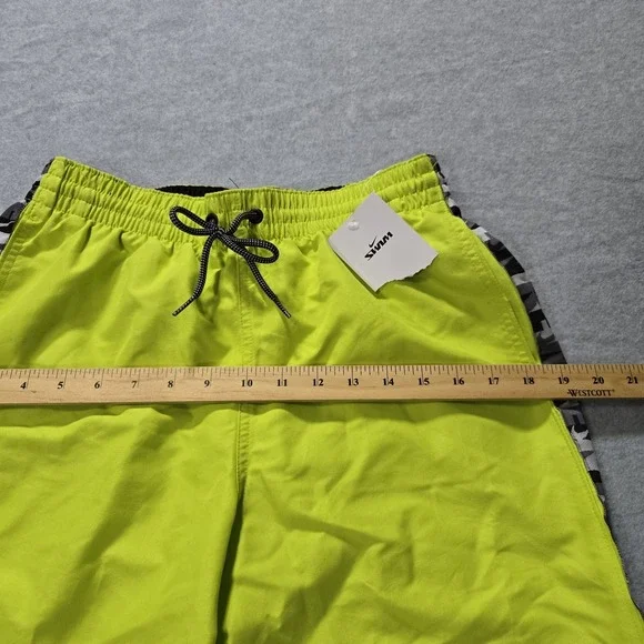 NIKE Shorts Volley Swim Trunks Mens Mesh-Lined Size Small Green Elastic Waist